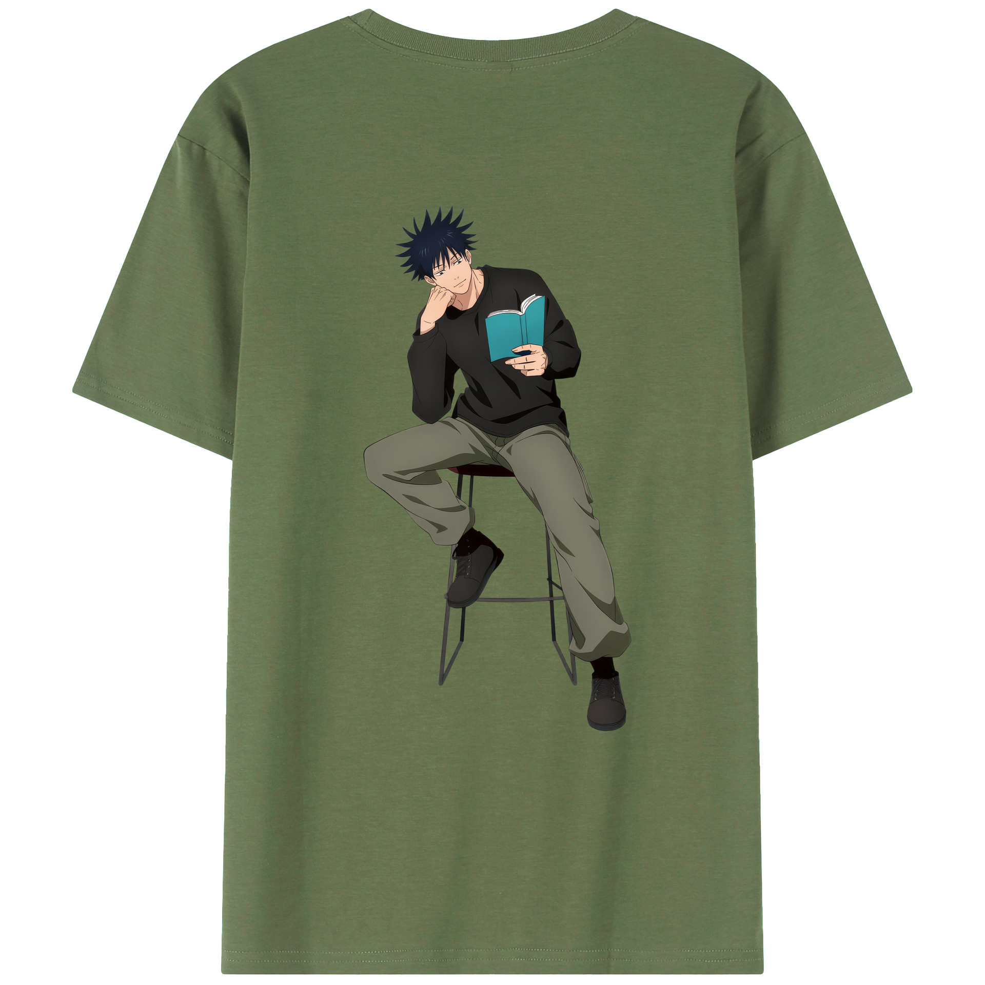 （画像用） 呪術廻戦 Jujutsu Kaisen 綿100％ メンズ半袖Tシャツ（バックプリント） 通気性